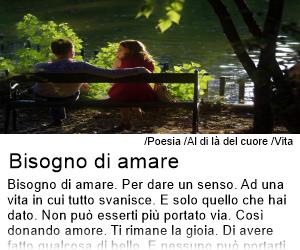 Al di la del cuore - Bisogno di amare