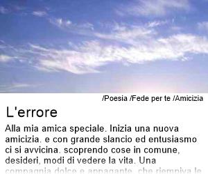 Fede per te - L'errore