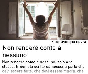 Fede per te - Non rendere conto a nessuno