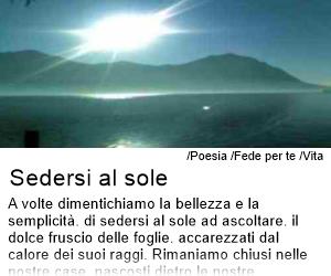 Fede per te - Sedersi al sole