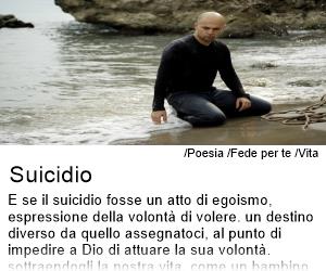 Fede per te - Suicidio