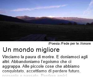 Fede per te - Un mondo migliore